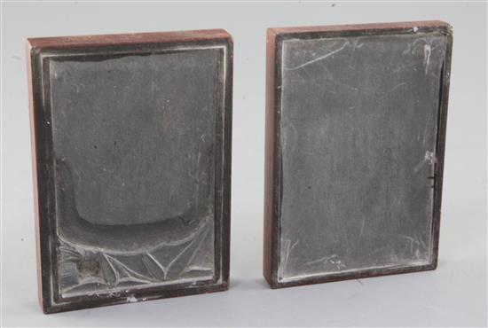 A Chinese scholars slate inkstones, and 4 vols Romance of the Western Chamber,